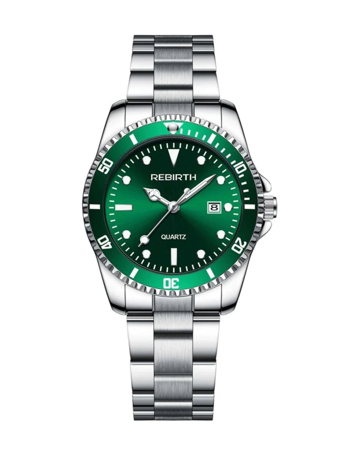 Rebirth woman’s elegant stainless steel watch