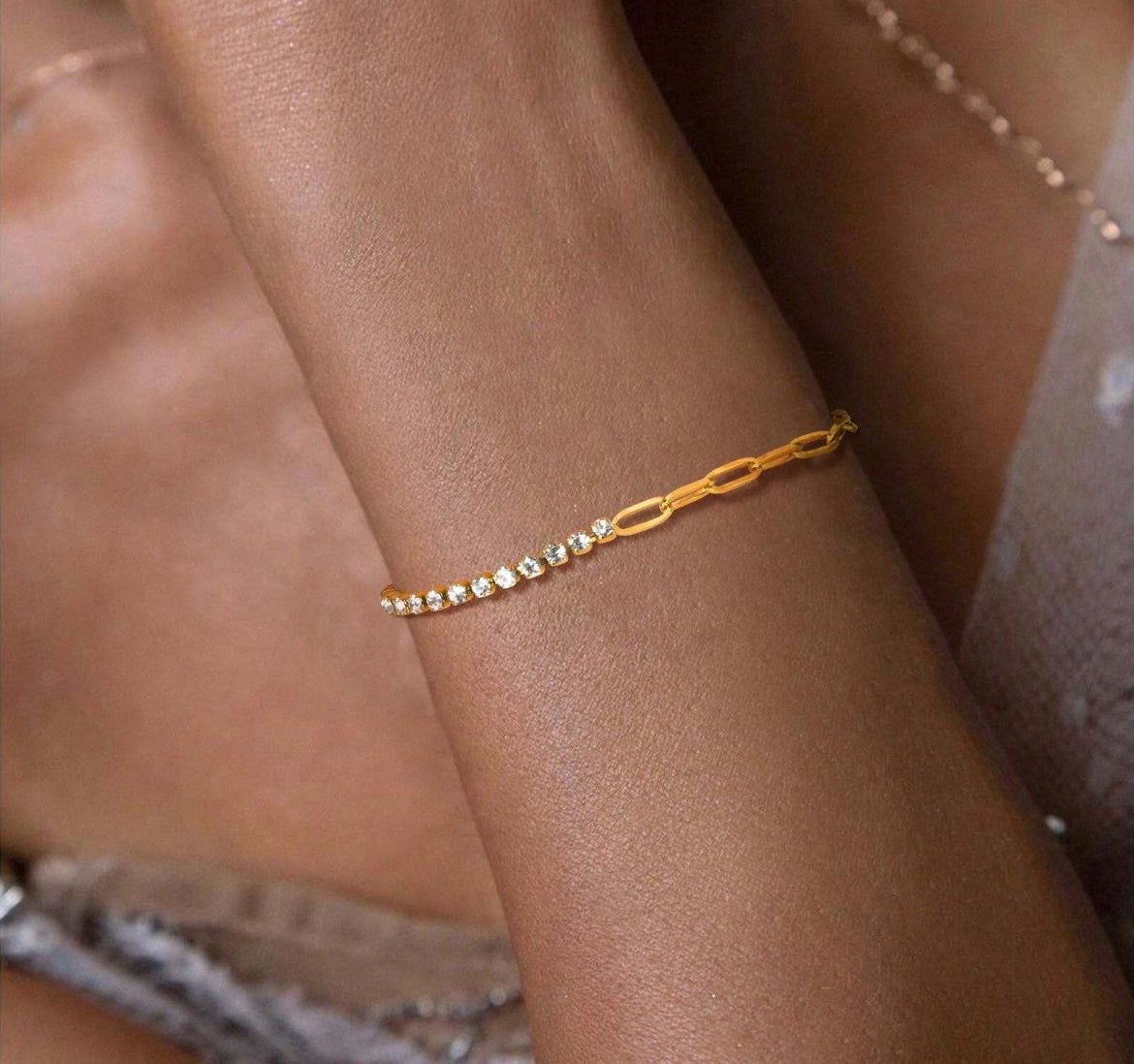 18K gold plated Splice bracelet