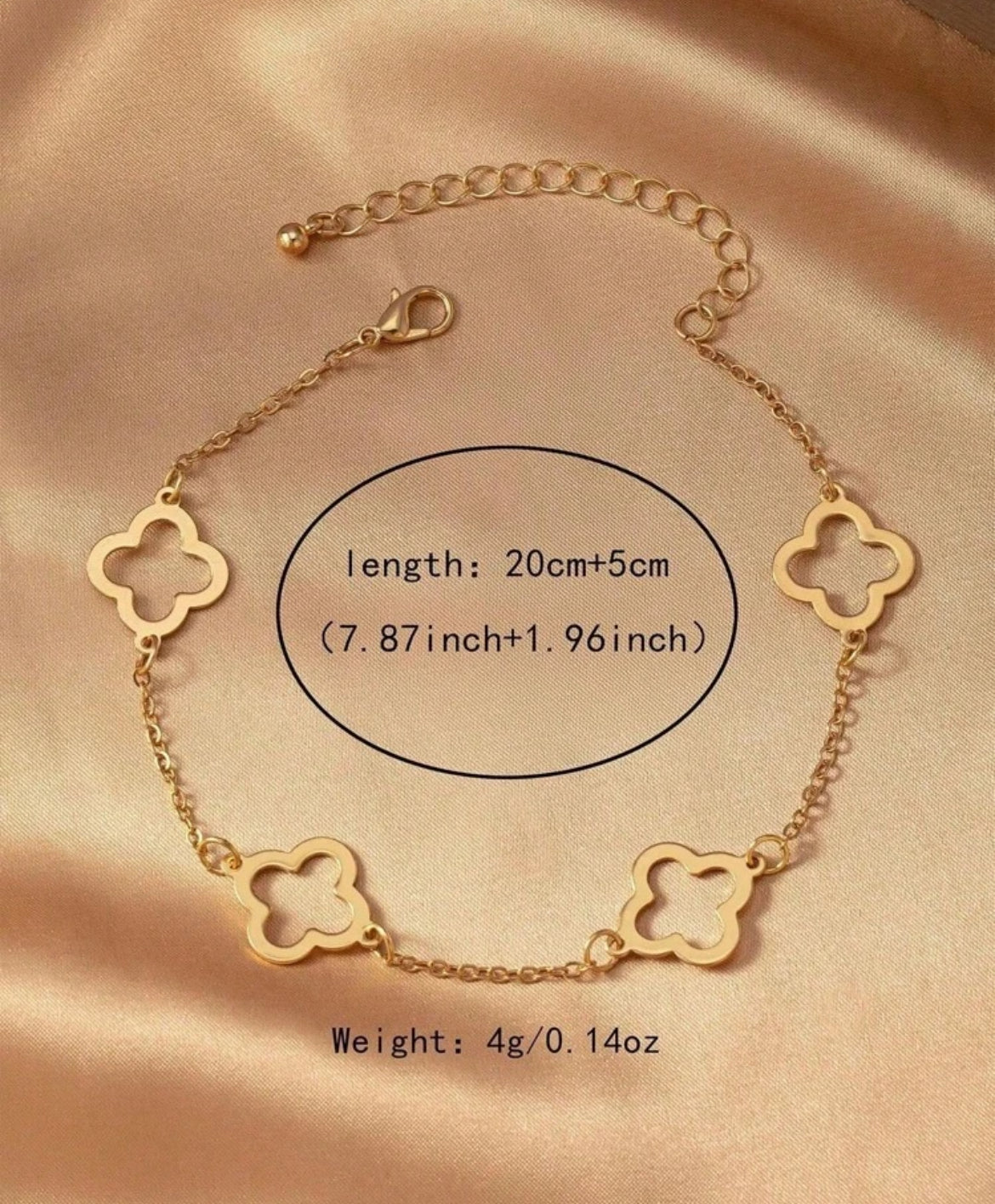 Clover anklet