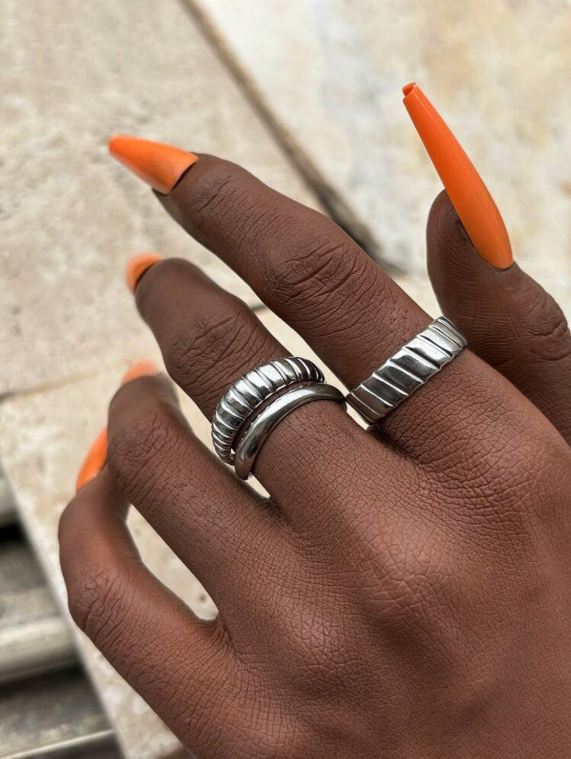 2pc Blossom ring set