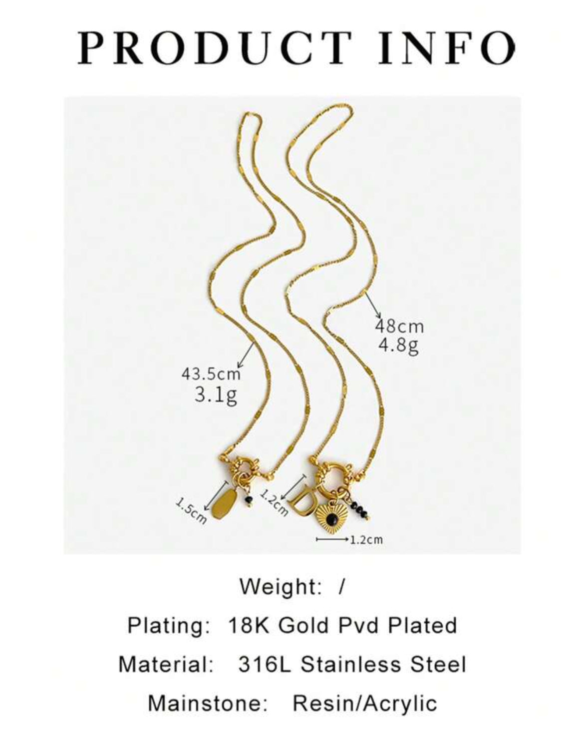 Vicky Flat Initial Necklace