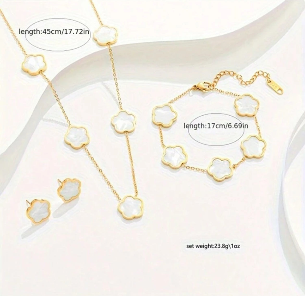 French classic clover jewelry set