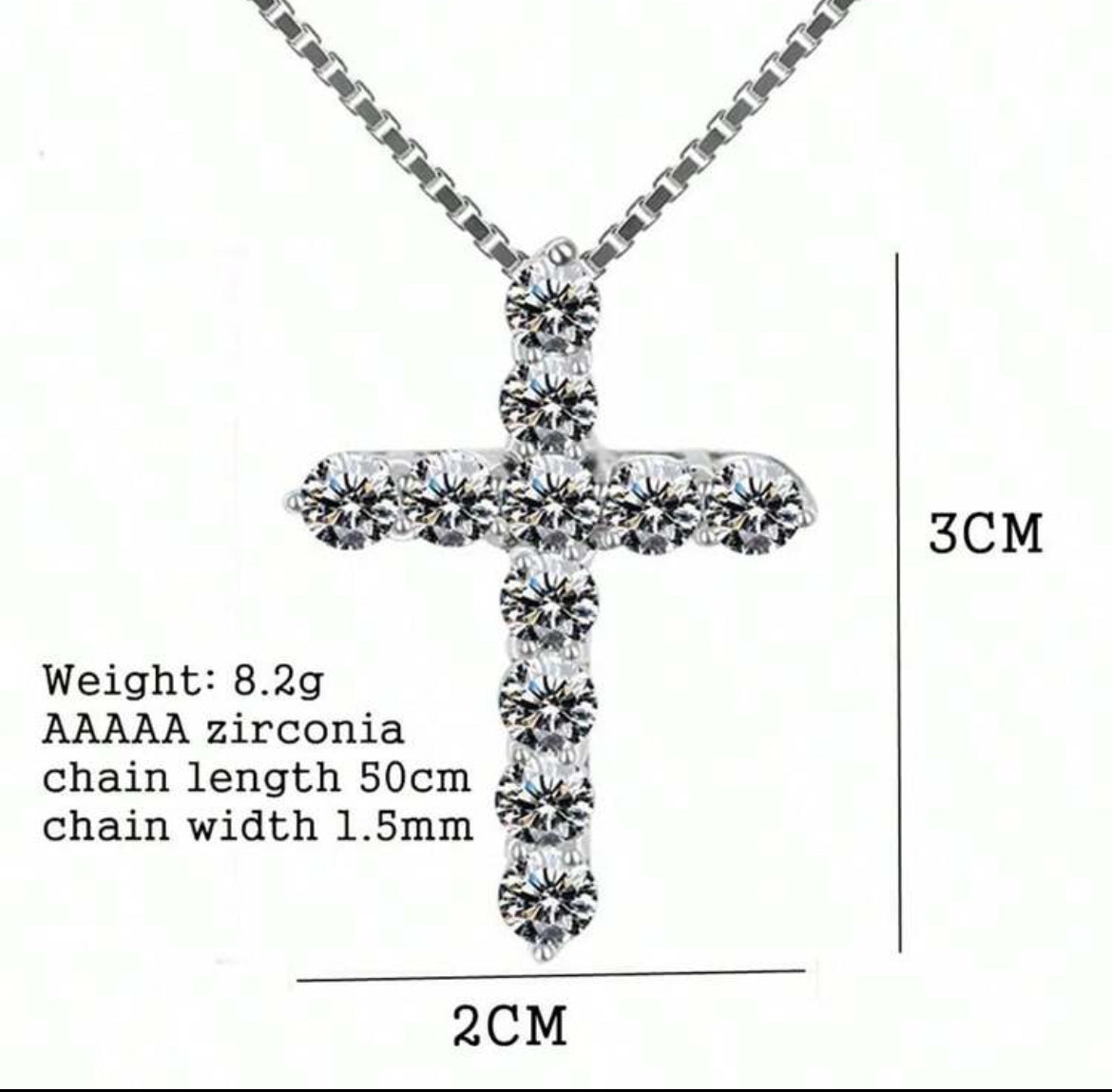 925 sterling silver cross necklace