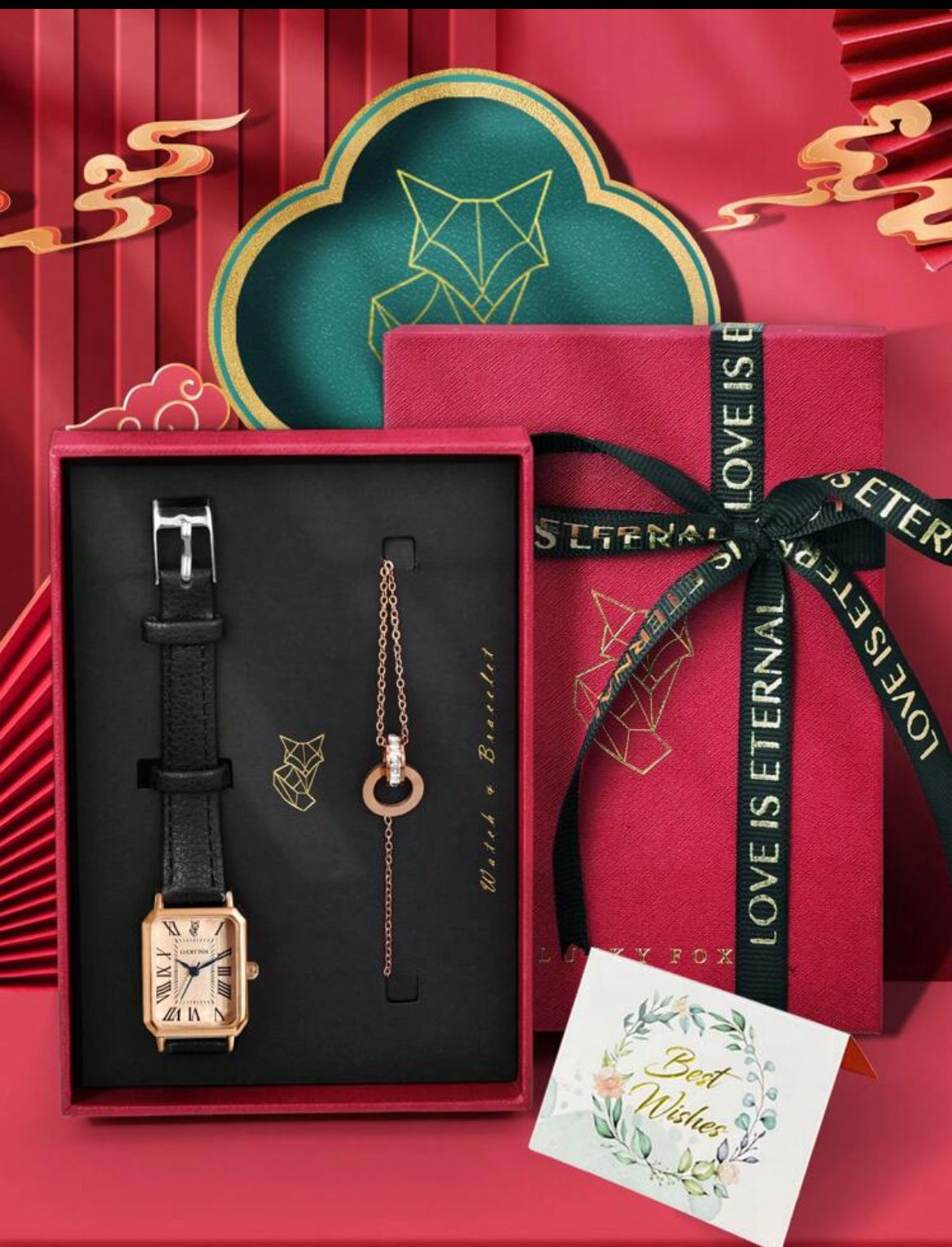 Lucky Fox Watch & bracelet Set