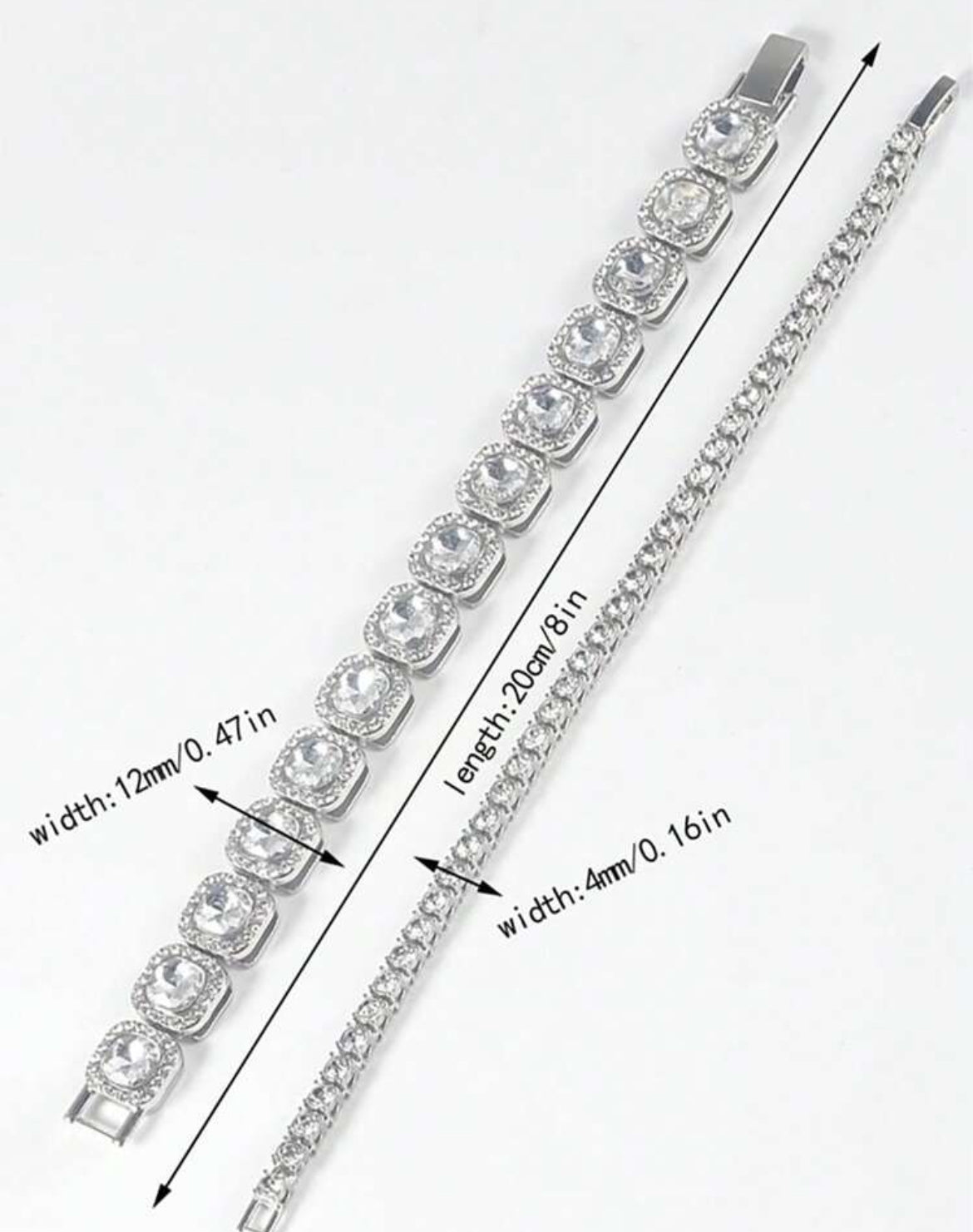 2Pcs Ice Cube bracelet set