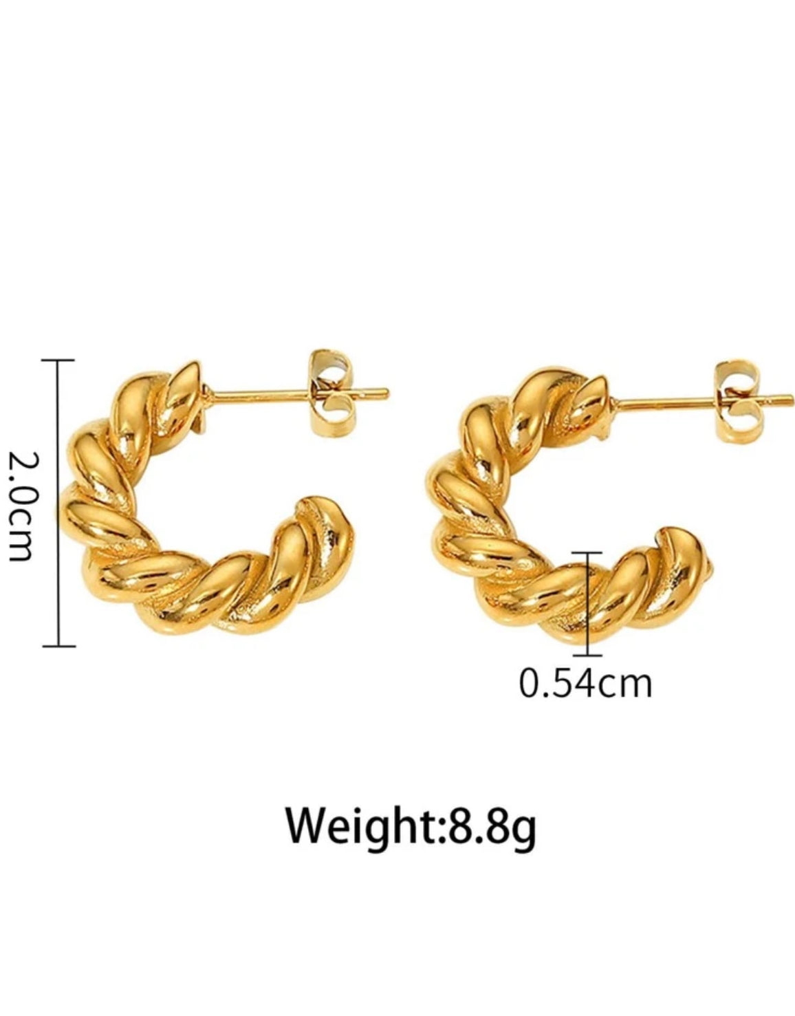 Reese Twist hoop earrings