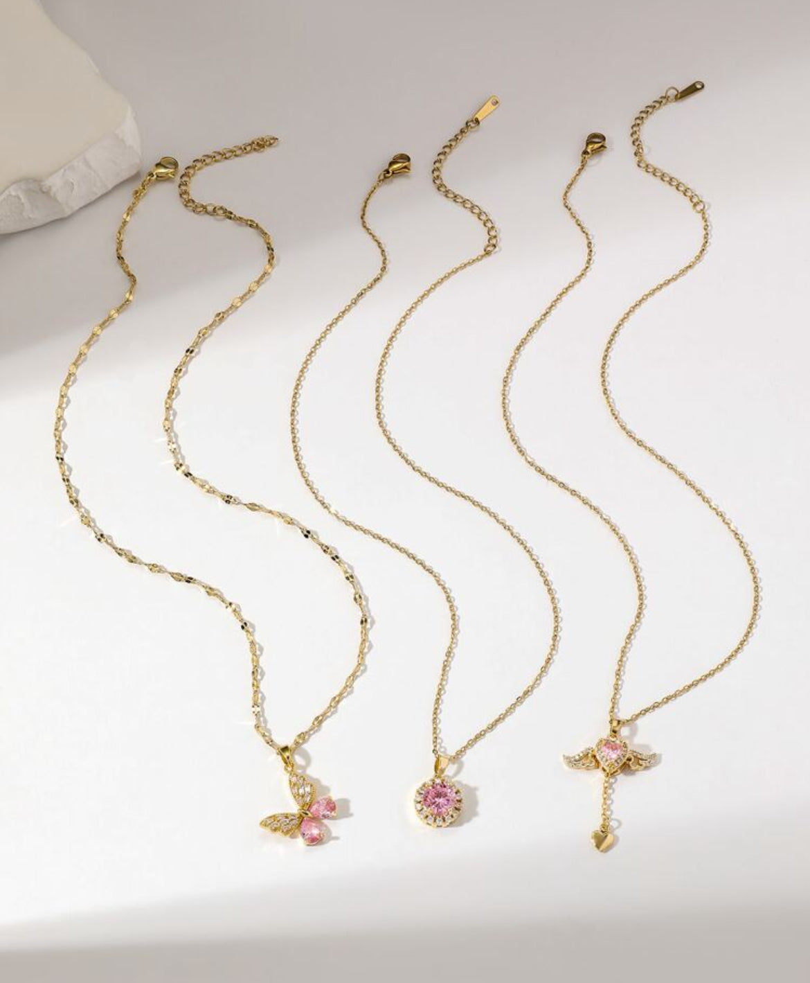 3pc Pinkie Luxury Necklace Set