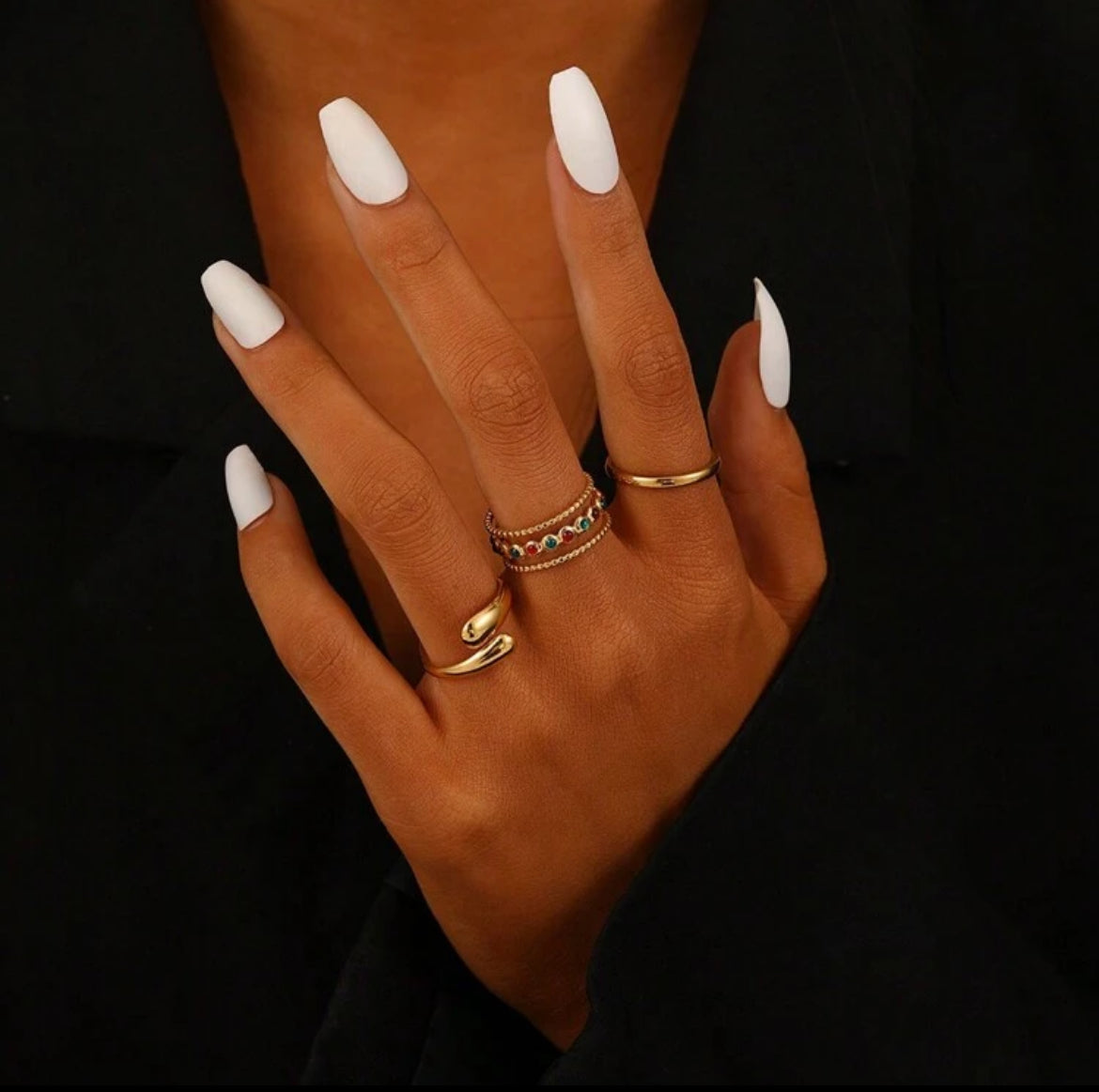 3pc Adjustable Stainless Steel Ring set