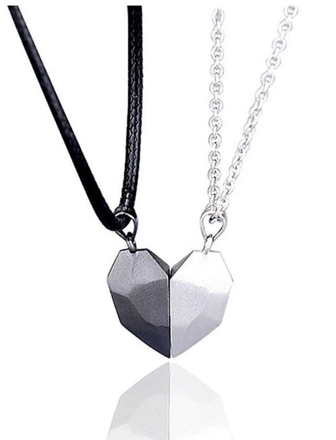 2pc Heart Couple Necklace set