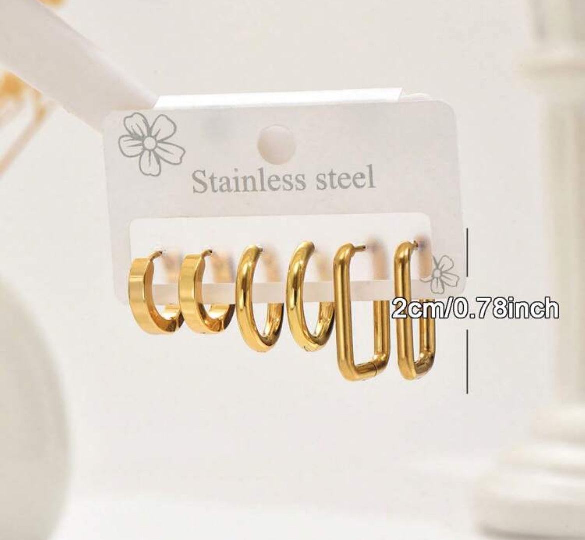 Imani Hoops 6pc earring set