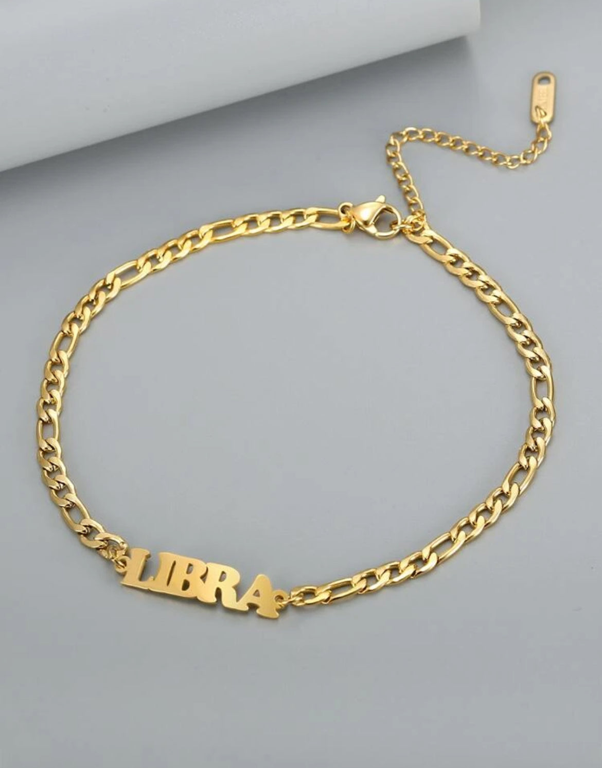 18K gold plated zodiac anklet