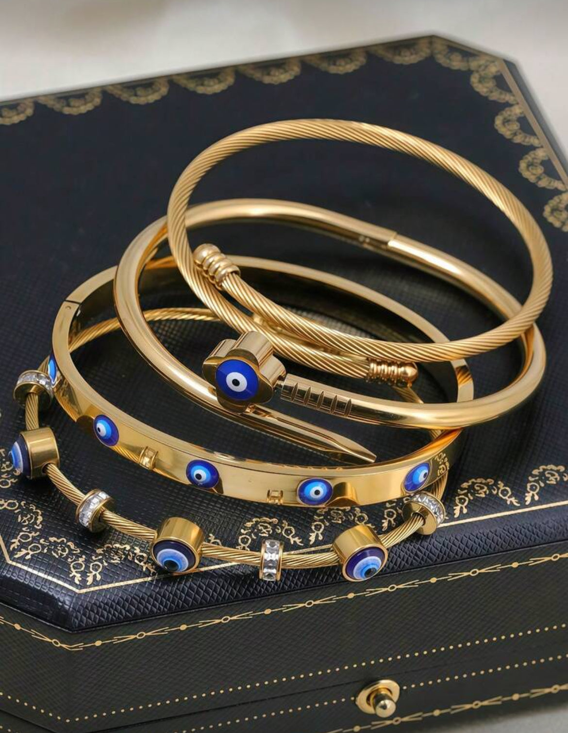 Blue Aura Bracelet Set