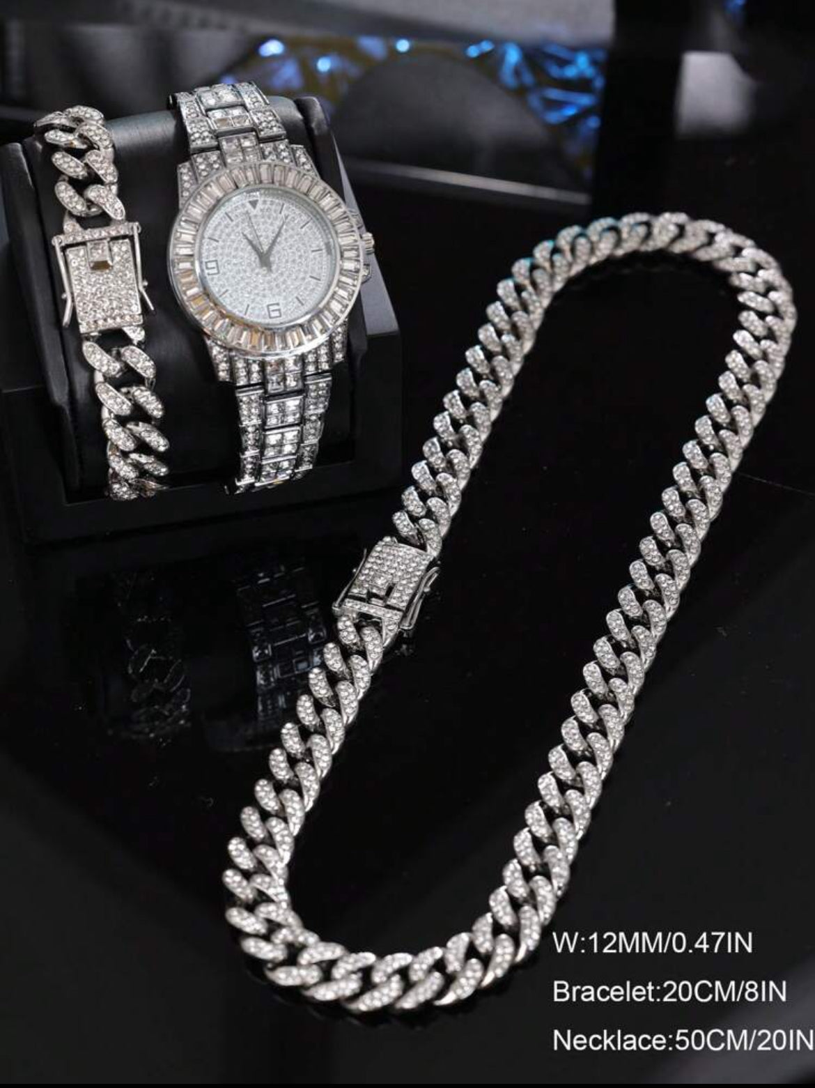 3pc Cold Drip Jewelry Set for Men