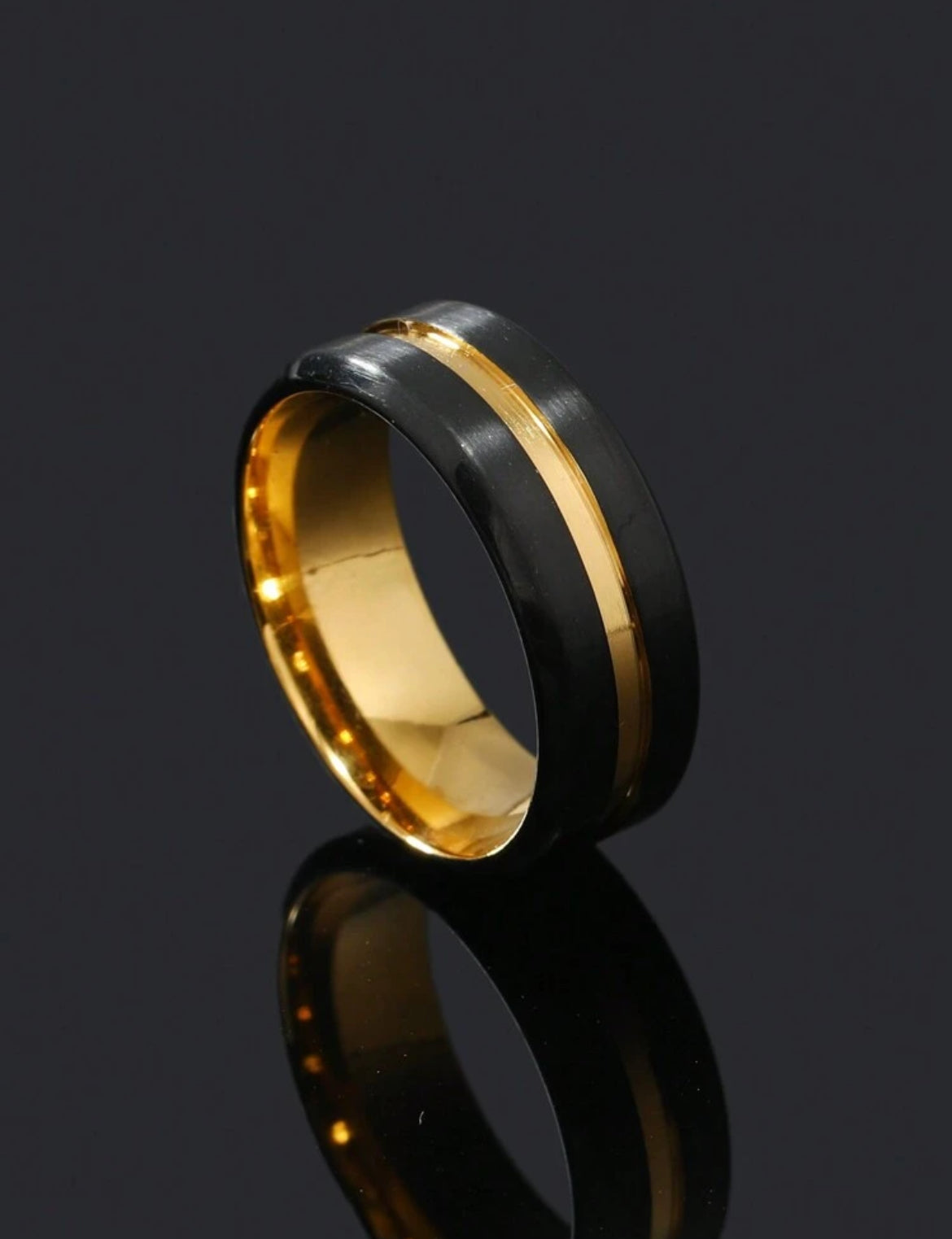 Stainless Steel Roman Ring set for men