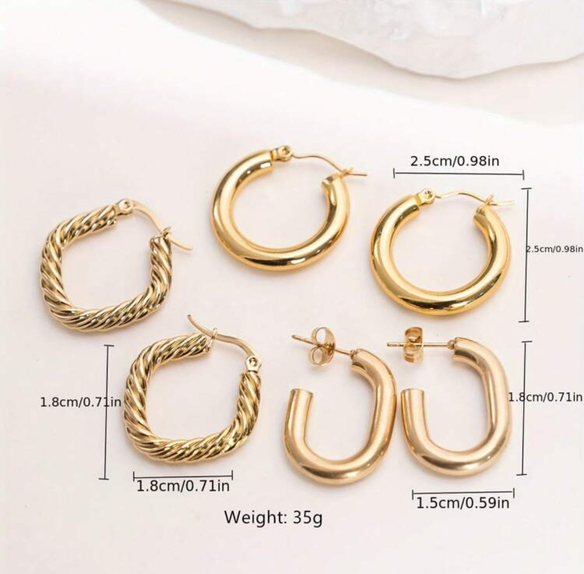 18k gold plated earrings