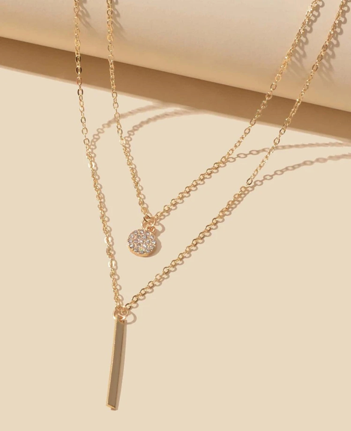 Bar layered necklace