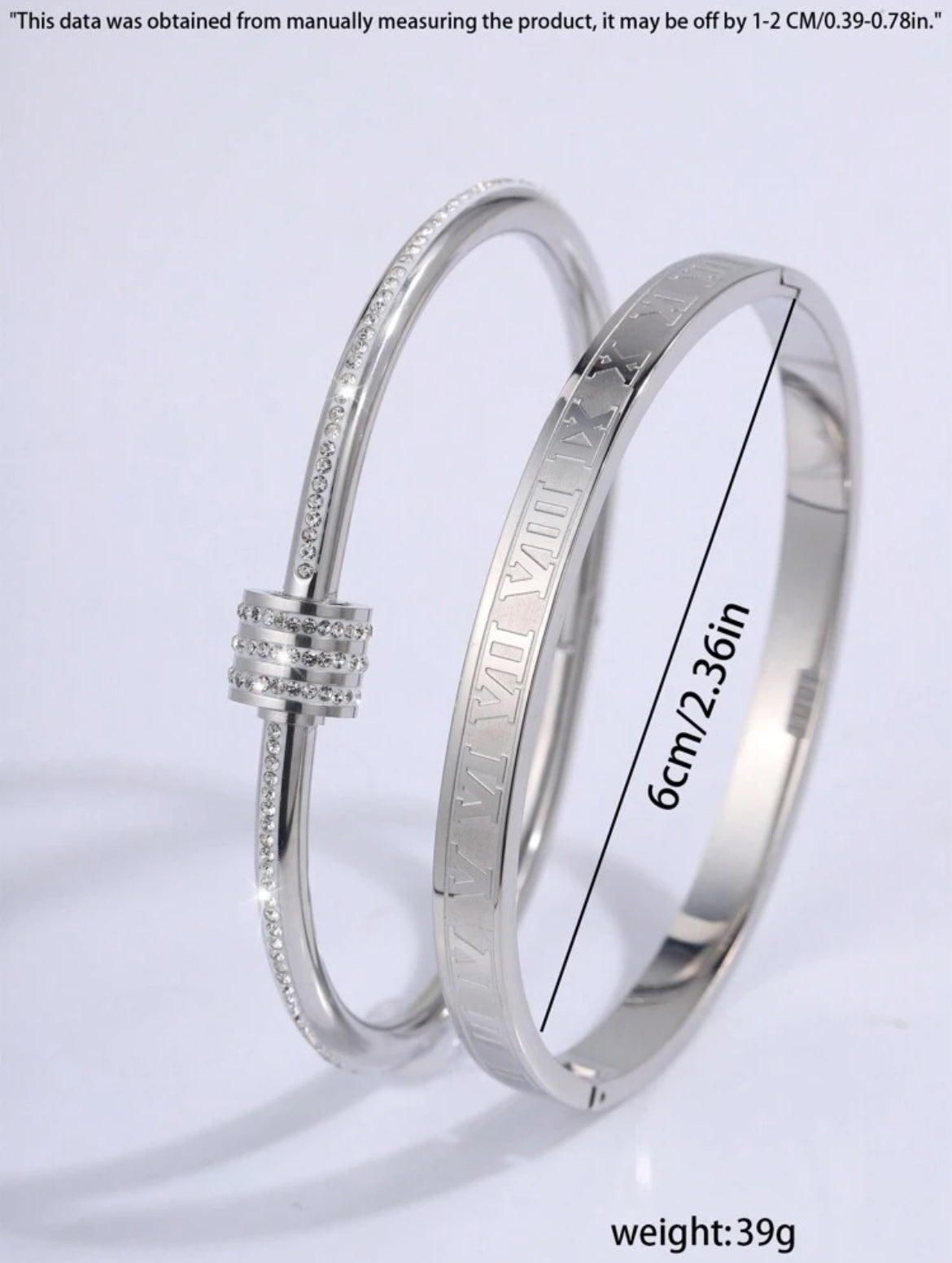 2pc Gianna Stainless Steel bracelets