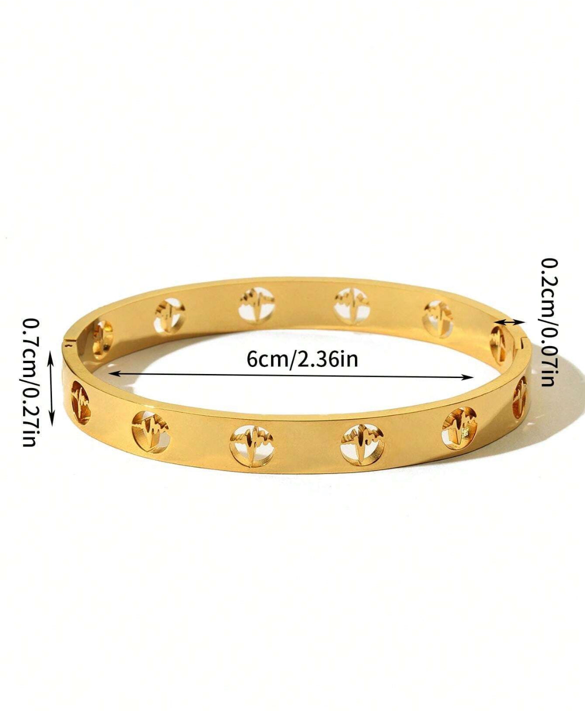 18K Wave gold plated bracelet