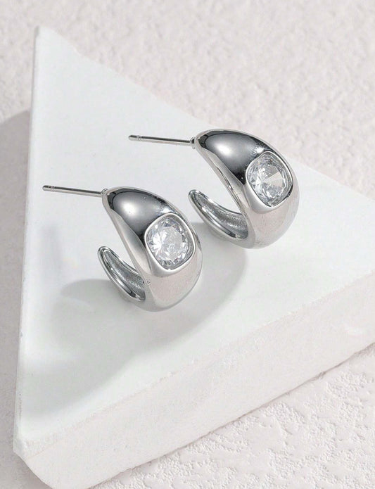 Minimalistic gold plated earrings