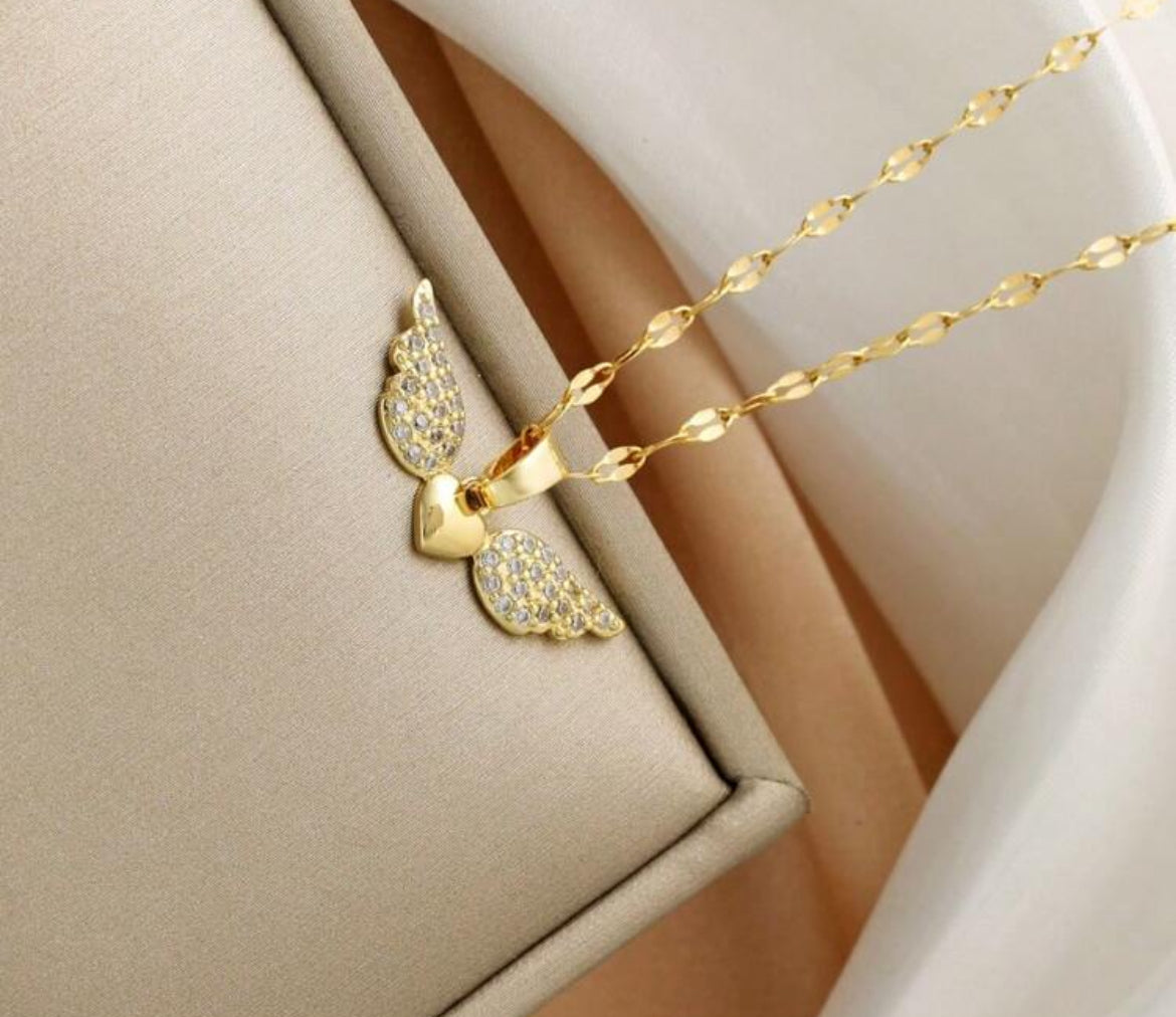 Angel heart necklace