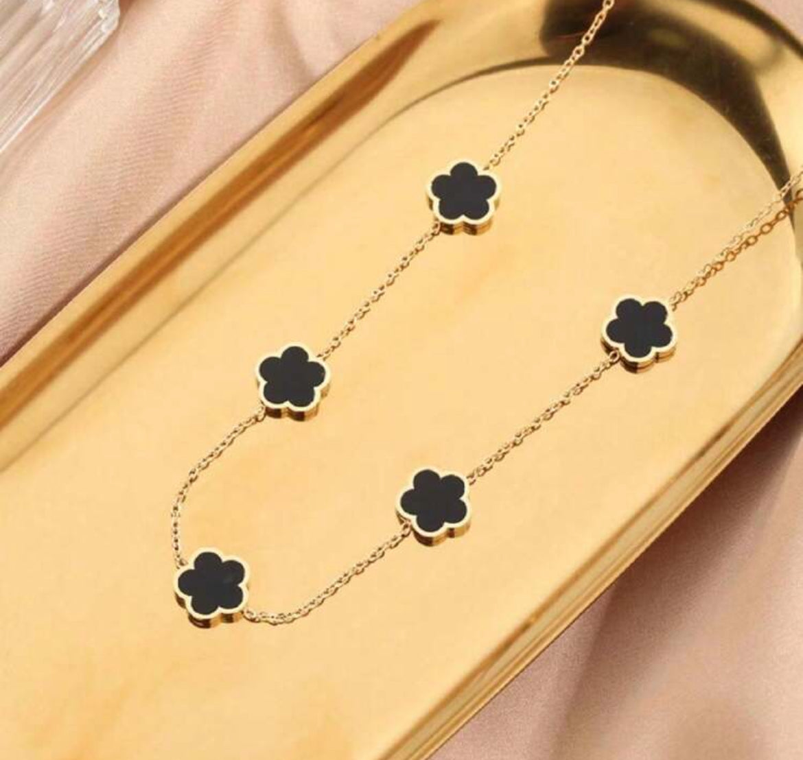 Alisha Stainless Steel clover necklace