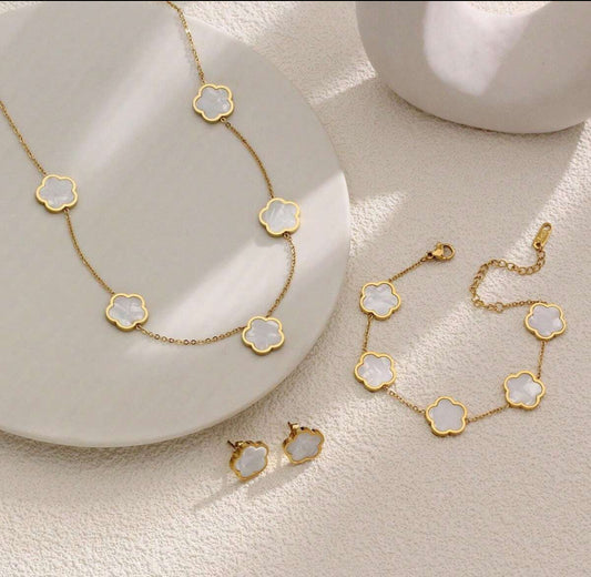 French classic clover jewelry set