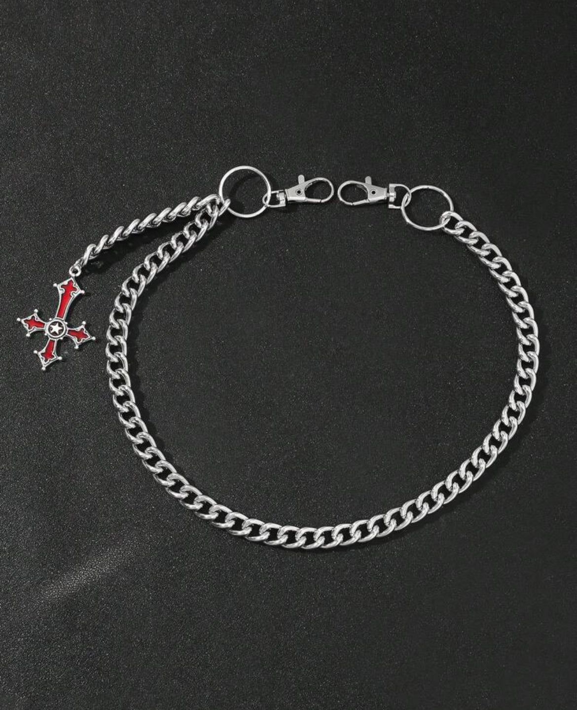 Men’s silver chain for pants