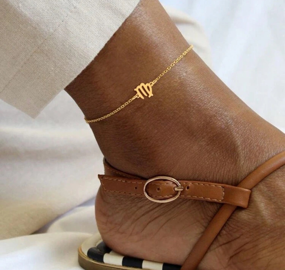 Zodiac gold anklet