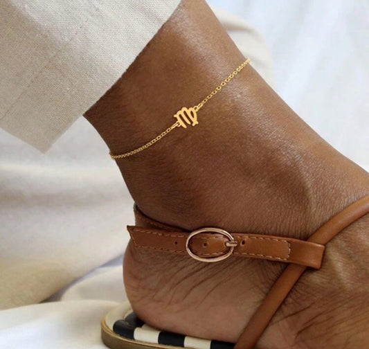 Zodiac gold anklet