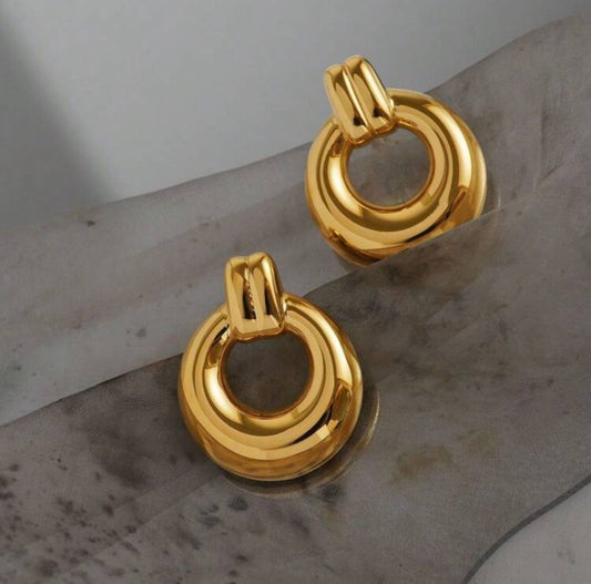 Ariel 18K gold plated statement earrings