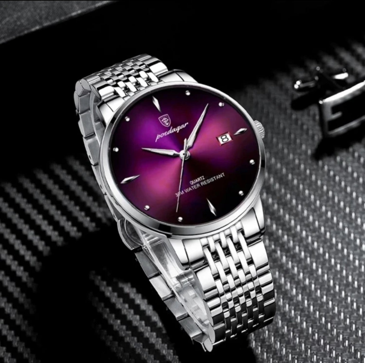Purple Port Stainless Steel men’s watch