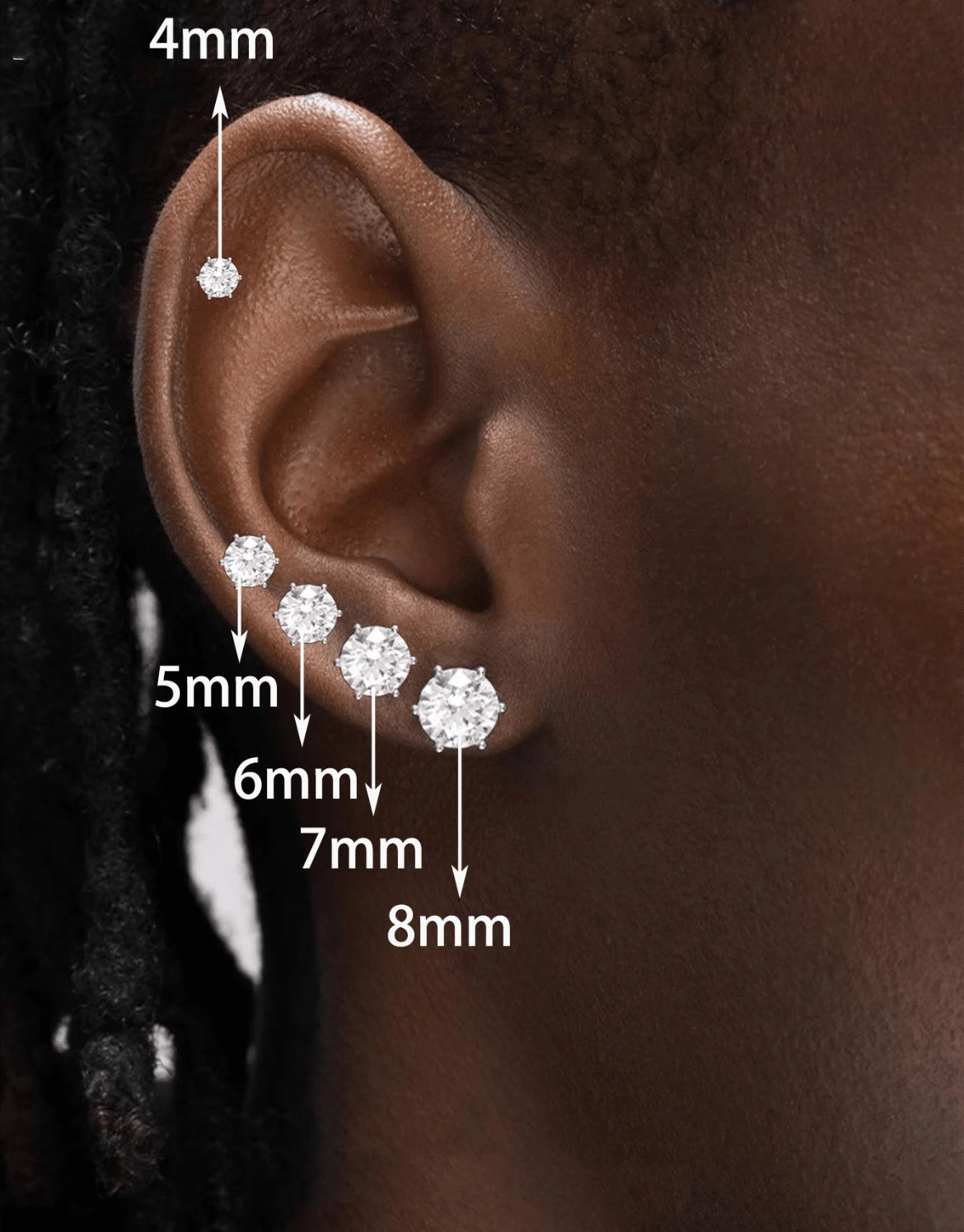 Men’s Stainless steel earring studs