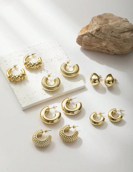 Summer babe luxury gold earrings