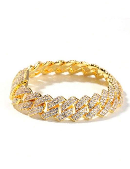 Box buckle Icy bracelet for men