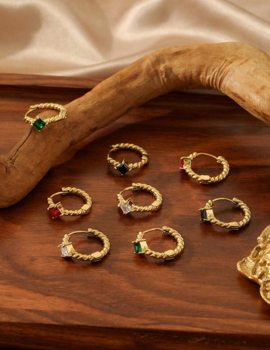 Diamanté 18K gold plated Luxury earrings