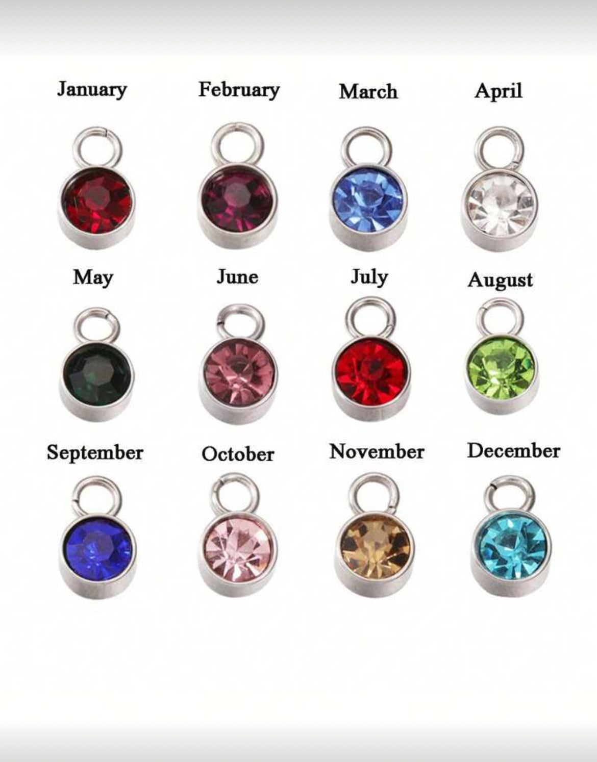 Initial birthstone necklace