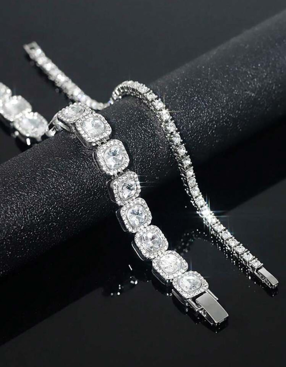 2Pcs Ice Cube bracelet set