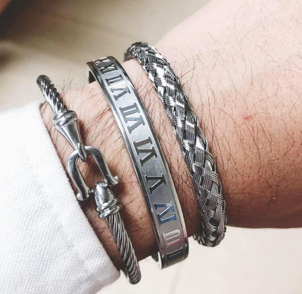3pc Men’s Arrow Bracelet Set