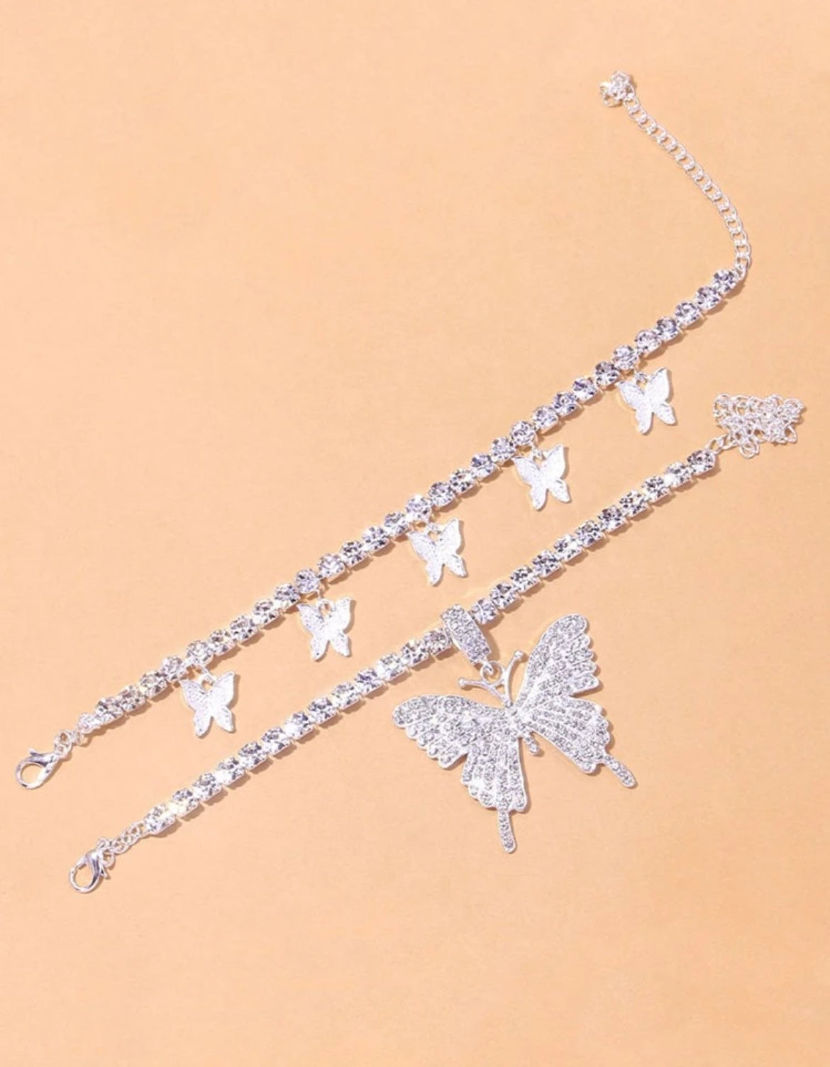 2pc butterfly Anklet