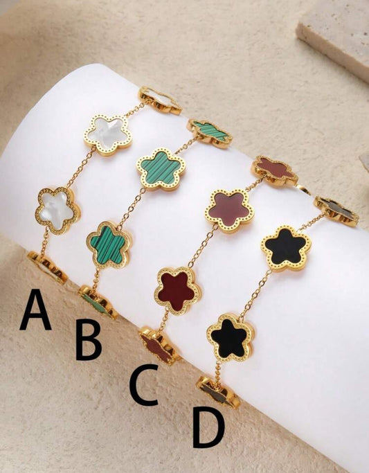 Titanium steel clover bracelets