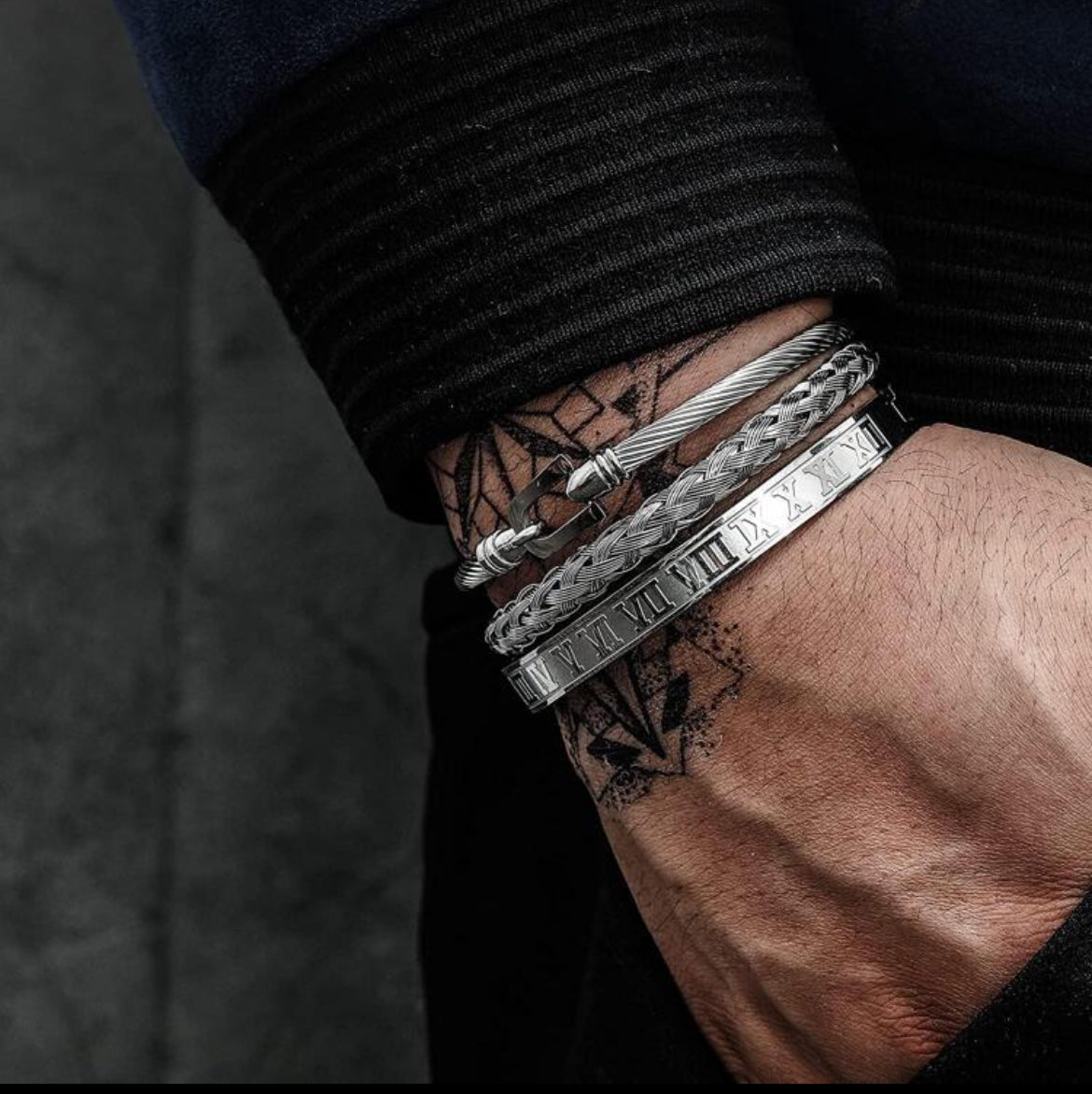 3pc Men’s Arrow Bracelet Set
