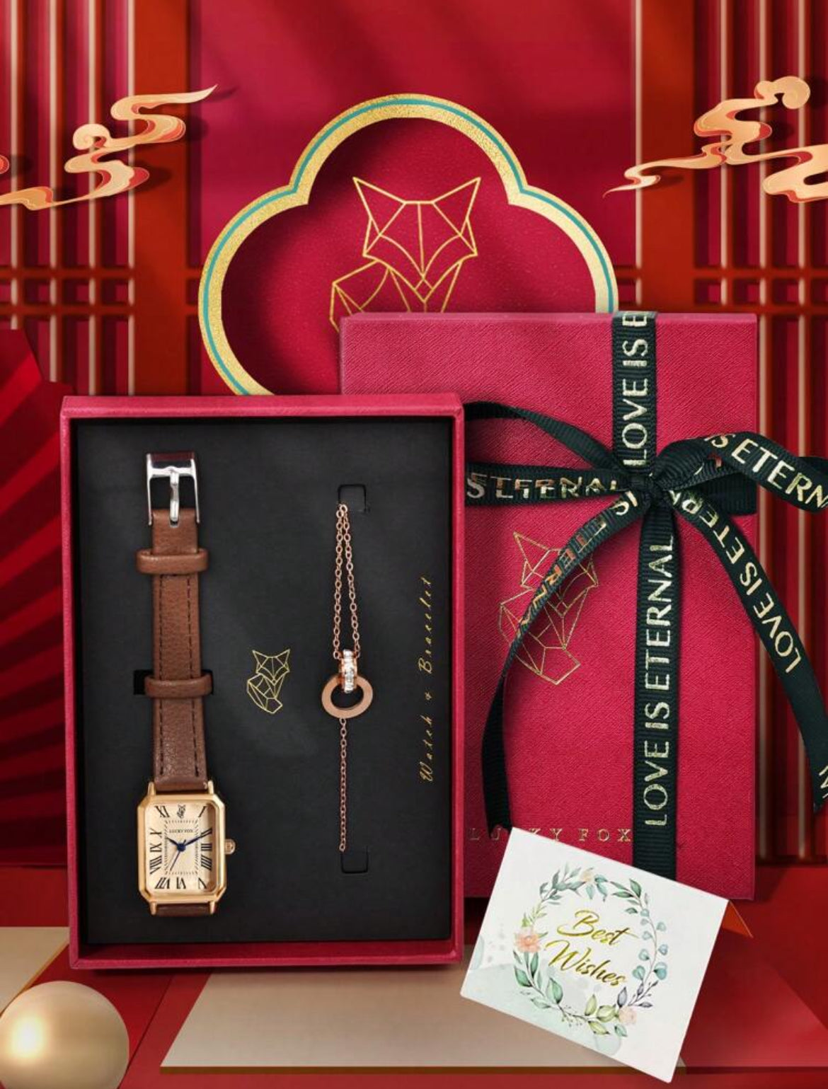 Lucky Fox Watch & bracelet Set