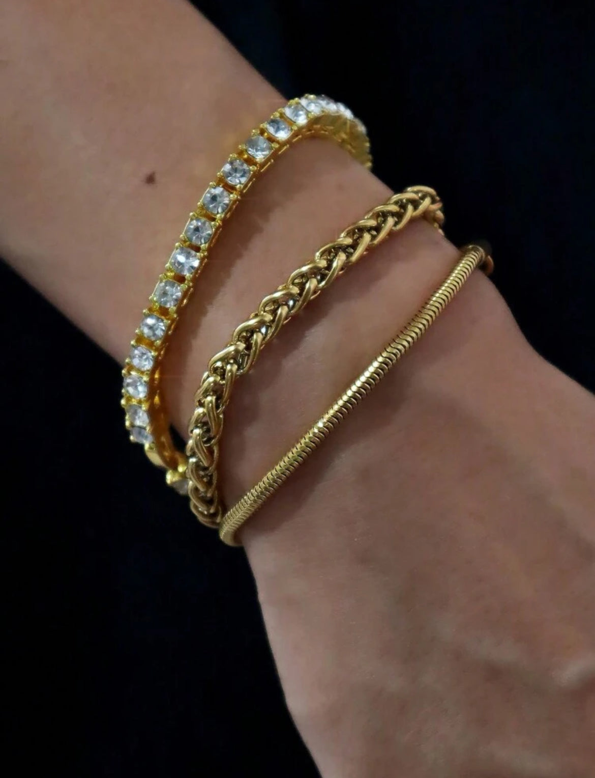 3pc Koli Elegant Stainless Steel Bracelets