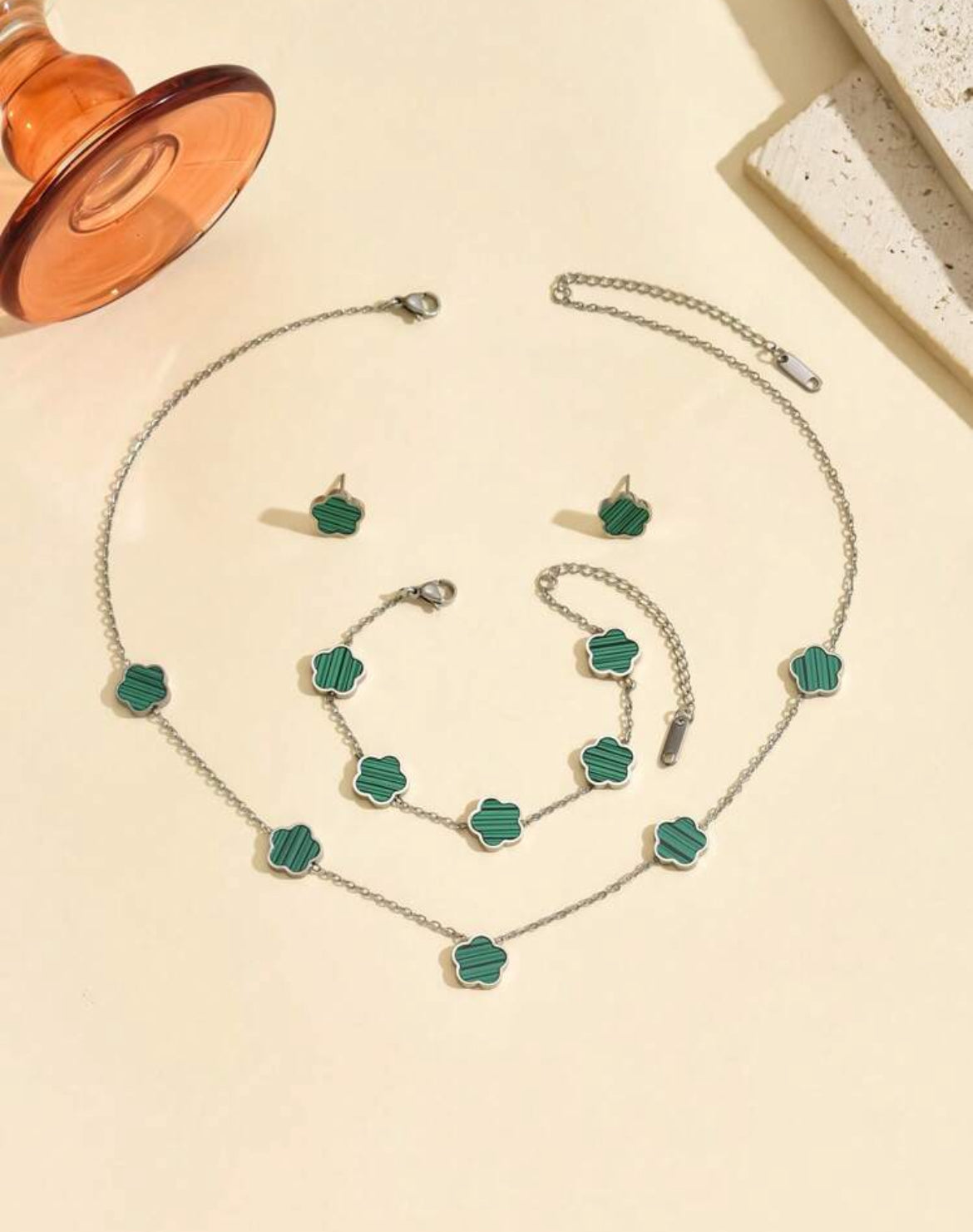 4pc Isabel Clover Necklace Set