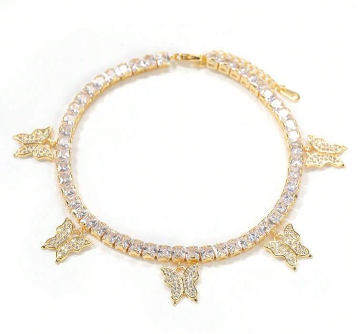 Icy Butterfly Anklet