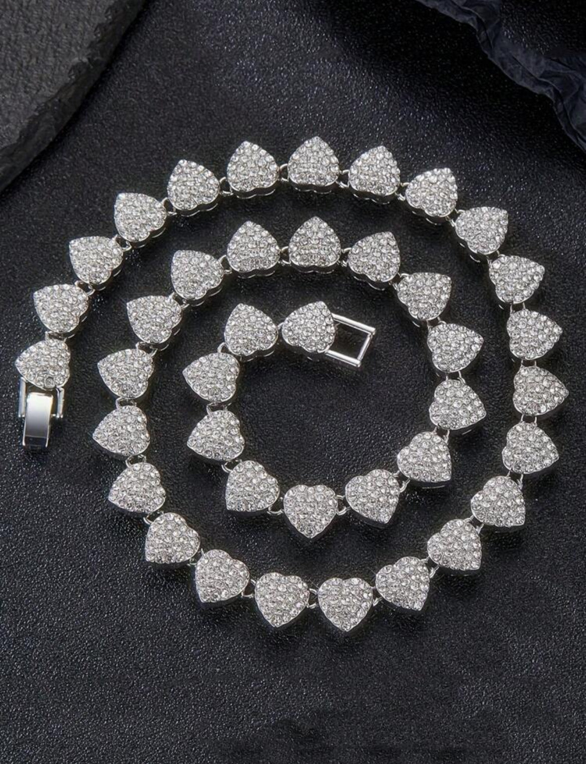 2pc Initial Butterfly inlaid necklace set