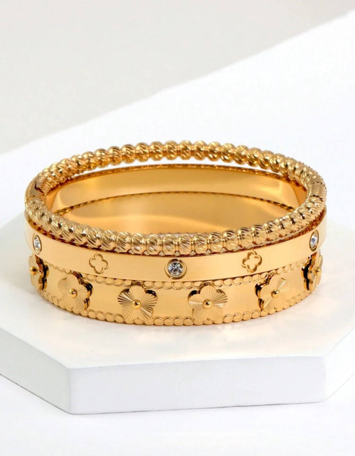 Fiona 18k gold plated bracelets
