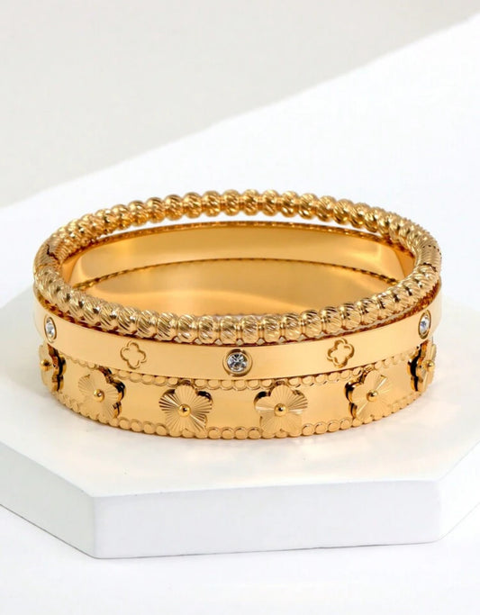 Fiona 18k gold plated bracelets
