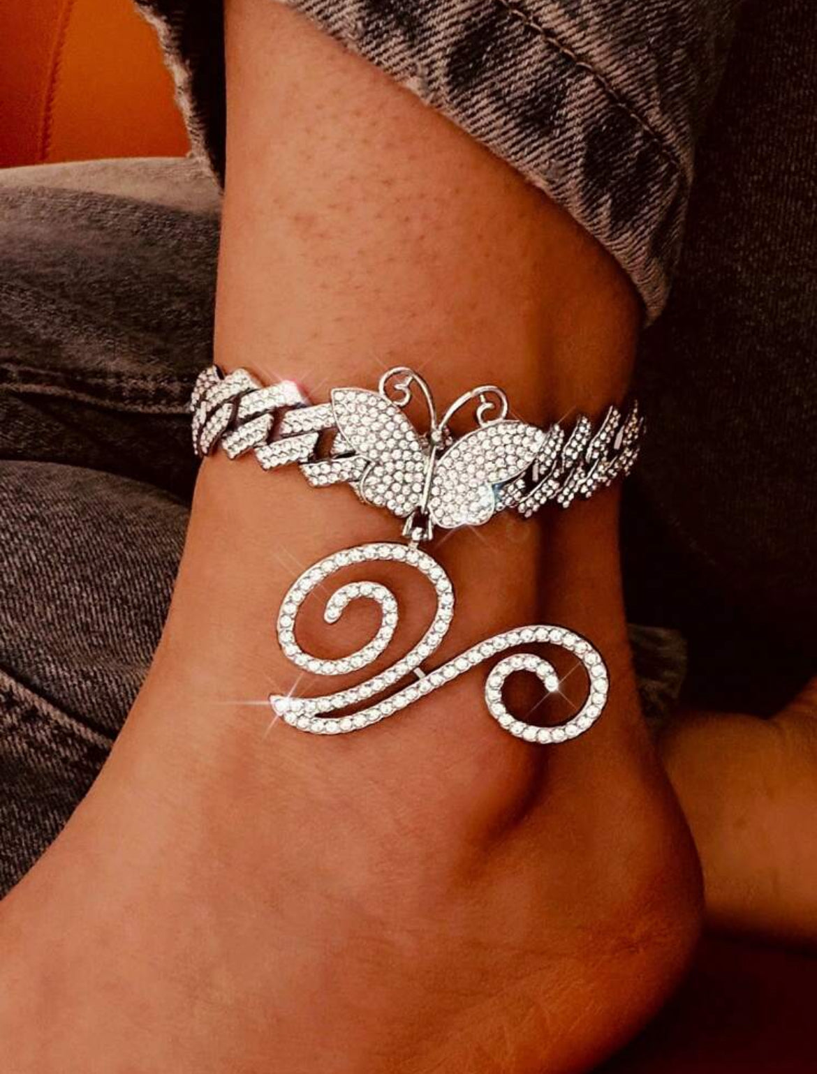 Icy Initial Anklet
