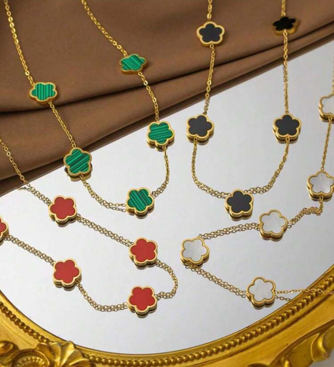 Alisha Stainless Steel clover necklace